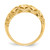 14K Diamond-cut Scalloped Edge Pattern Dome Ring