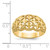 14K Diamond-cut Scalloped Edge Pattern Dome Ring