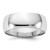 10k White Gold 7mm Half Round Wedding Band Size 11.5