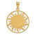 14k Diamond-cut Sun with Moon and Stars Charm