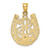 14K Dollar Sign In Horseshoe Charm