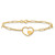 14K Double Hearts and Paperclip Links 7.25in Bracelet