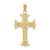 14K Double Sided Engraved Cross Charm