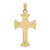 14K Double Sided Engraved Cross Charm