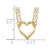 14K Double Strand Heart Pendant 16 inch Necklace Plus 2 inch Extender