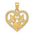 14K Doves In Heart Charm