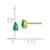 14k Emerald Post Earrings - XE-45B21953-2363