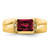 14k Emerald-cut Created Ruby and Diamond Mens Ring - RM-4E9641D8-7623