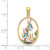 14K Enamel Angelfish In Underwater Scene Charm