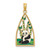 14K Enamel Panda Bear and Bamboo Charm