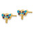 14k Enameled Dragonfly Earrings