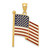14k Enameled Flag Pendant