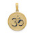14K Enameled Om w/Lotus Flower on Reverse Charm