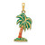 14k Enameled Palm Tree Pendant - K2-2E0E22A0-8635