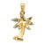 14k Enameled Palm Tree Pendant - K2-76257469-3713