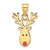 14k Enameled Reindeer Charm