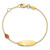 14k Enameled Strawberry Baby ID 5.5in w/.5 in Ext Bracelet