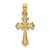 14K Engraved Small Cross w/ X  Center Charm