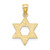 14K Engraved Swirls Star Of David Charm