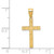 14k Etched Floral Cross Pendant - XR-3F7341DE-1162
