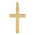 14k Etched Floral Design Cross Pendant
