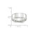 10k White Gold 8mm Flat with Step Edge Wedding Band Size 11