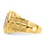 14k Fancy Ridged-Sides Men's Ring Mounting
