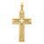 14k Fancy Sandblasted Cross Pendant - D5-917B9F37-4587