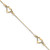14K Fancy Textured Open Heart 3-Station 7.25 inch Bracelet