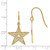 14k Filigree Star Shepherd Hook Earrings