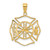 14k Fireman Shield Pendant