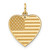 14k Flag Heart Charm