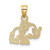 14K Flat Cut-Out Elephant Charm