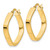 14K Flat Edge Square Hoop Earrings