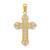 14k Fleur De Lis Cross Charm