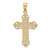 14k Fleur De Lis Cross Charm