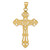 14k Fleur De Lis Large Cross Pendant