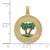 14K Florida Enamel Palm Trees Circle Charm