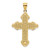 14K Flower Center Scroll Cross Charm