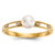 14k Freshwater Cultured Pearl and Diamond Ring