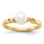 14k FW Cultured Pearl and Diamond Twist Ring