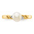 14k FW Cultured Pearl and Diamond Twist Ring