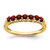14k Garnet and Diamond 7-stone Ring
