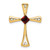 14k Garnet and Diamond Cross Chain Slide