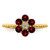 14k Garnet and Diamond Floral Ring