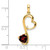 14k Garnet and Diamond Heart Pendant - PM-080E2227-4978
