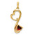 14k Garnet and Diamond Heart Pendant - PM-080E2227-4978