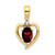 14k Garnet and Diamond Heart Pendant - XB-CB4318D1-6009