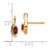 14k Garnet and Diamond Post Earrings