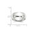 10k White Gold 8mm Lightweight Half Round Wedding Band Size 7